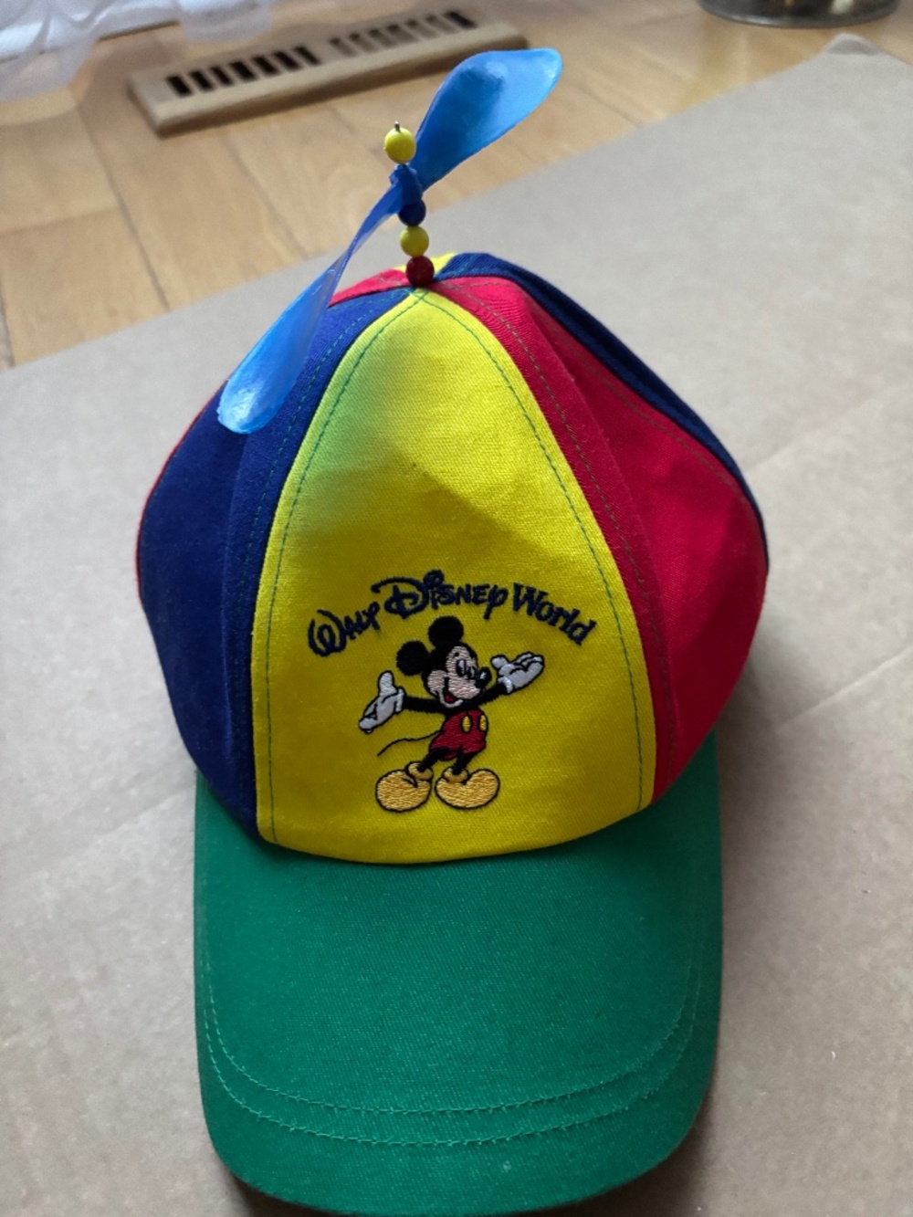 Vintage Walt Disney World Mickey Mouse Propeller Beanie Hat
